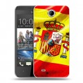 Дизайнерский пластиковый чехол для HTC Desire 300 Флаг Испании