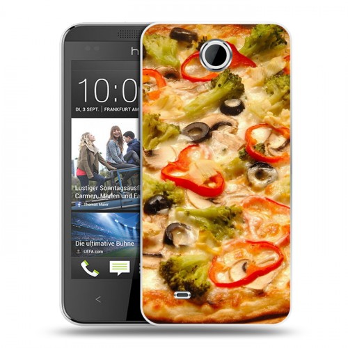 Дизайнерский пластиковый чехол для HTC Desire 300 Пицца