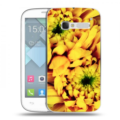 Дизайнерский пластиковый чехол для Alcatel One Touch Pop C5 Монохромные цветы