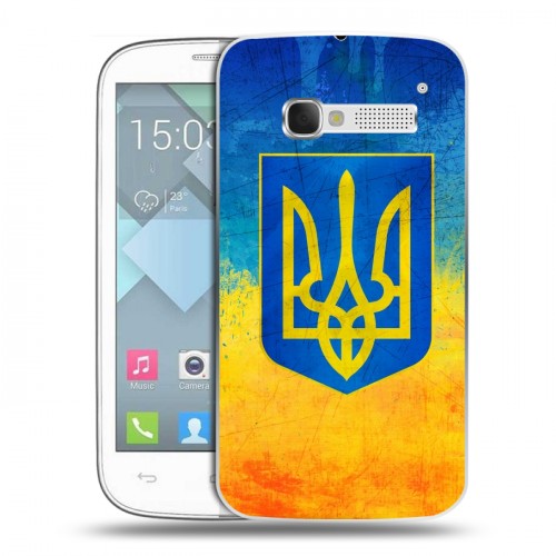 Дизайнерский пластиковый чехол для Alcatel One Touch Pop C5 Флаг Украины