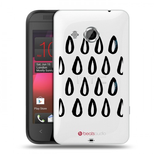 Полупрозрачный дизайнерский пластиковый чехол для HTC Desire 200 Абстракции 2