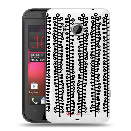 Полупрозрачный дизайнерский пластиковый чехол для HTC Desire 200 Абстракции