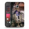 Дизайнерский пластиковый чехол для HTC Desire 200 Star Wars : The Last Jedi