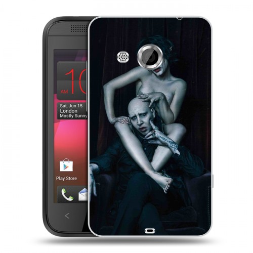 Дизайнерский пластиковый чехол для HTC Desire 200  Мэрилин Мэнсон