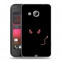 Дизайнерский пластиковый чехол для HTC Desire 200 Минимализм на черном