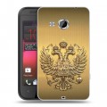 Дизайнерский пластиковый чехол для HTC Desire 200 Флаг и герб России
