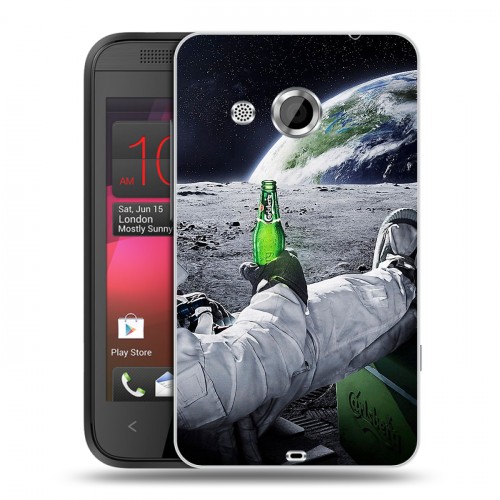 Дизайнерский пластиковый чехол для HTC Desire 200 Космонавт
