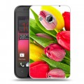 Дизайнерский пластиковый чехол для HTC Desire 200 Тюльпаны