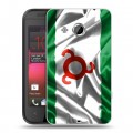 Дизайнерский пластиковый чехол для HTC Desire 200 Флаг Ингушетии