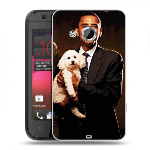 Дизайнерский пластиковый чехол для HTC Desire 200 Барак Обама