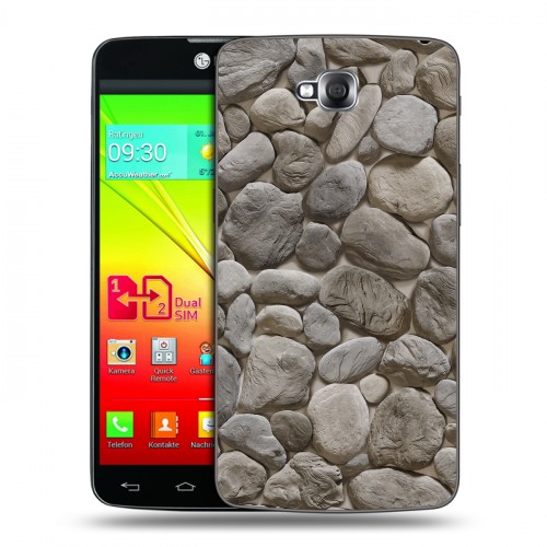 Дизайнерский силиконовый чехол для LG G Pro Lite Dual Текстура камня