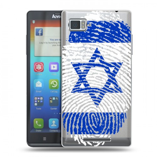 Дизайнерский пластиковый чехол для Lenovo Vibe Z Флаг Израиля