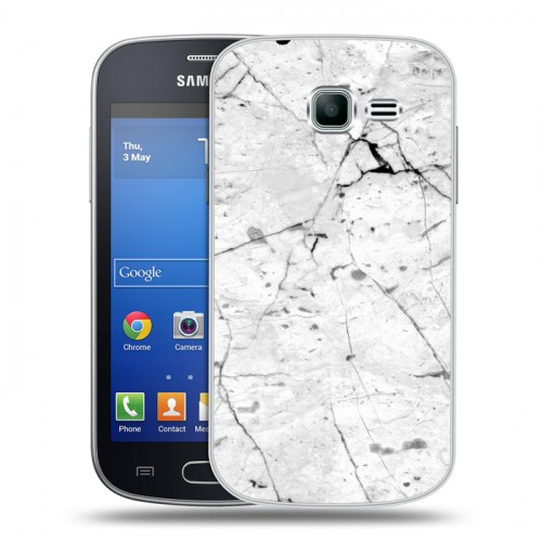 Дизайнерский пластиковый чехол для Samsung Galaxy Trend Lite Мрамор текстура