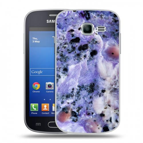 Дизайнерский пластиковый чехол для Samsung Galaxy Trend Lite Мрамор текстура