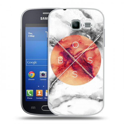 Дизайнерский пластиковый чехол для Samsung Galaxy Trend Lite Мраморные тренды