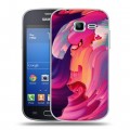 Дизайнерский пластиковый чехол для Samsung Galaxy Trend Lite Размытые краски