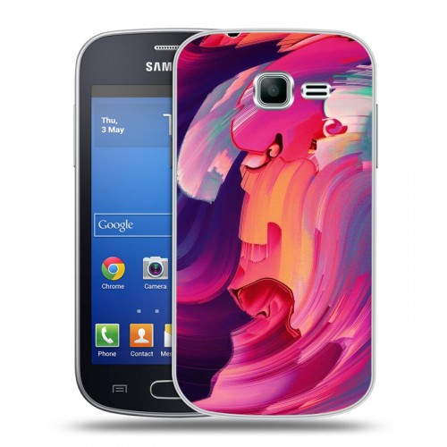 Дизайнерский пластиковый чехол для Samsung Galaxy Trend Lite Размытые краски
