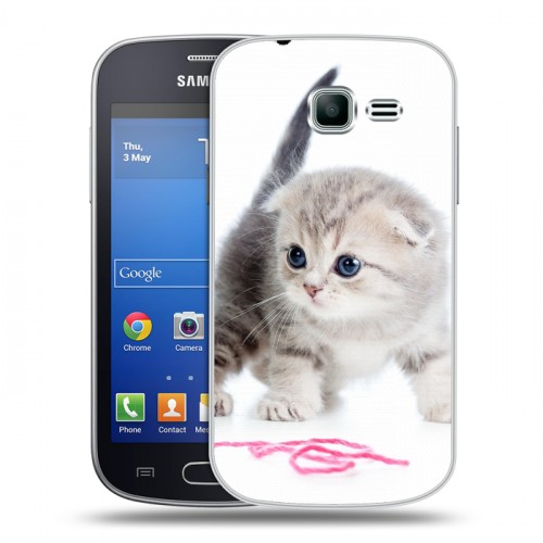 Дизайнерский пластиковый чехол для Samsung Galaxy Trend Lite Котята