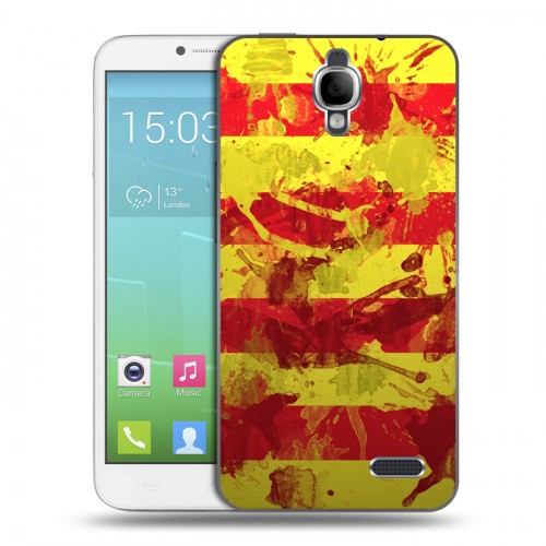 Дизайнерский силиконовый чехол для Alcatel One Touch Idol Флаг Испании