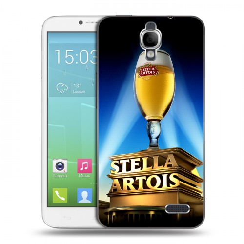 Дизайнерский силиконовый чехол для Alcatel One Touch Idol Stella Artois