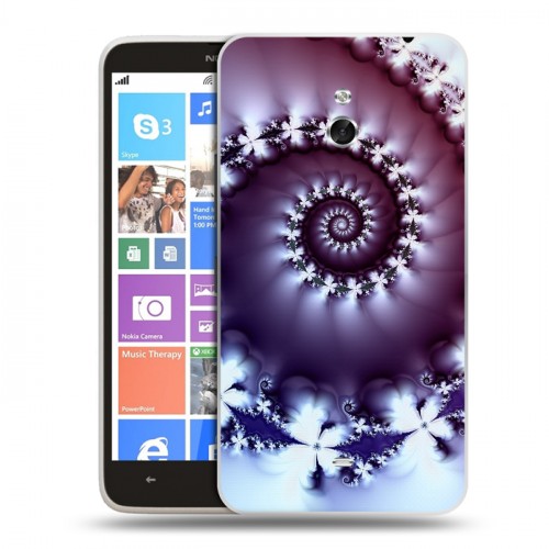 Дизайнерский пластиковый чехол для Nokia Lumia 1320 Абстракции Спираль