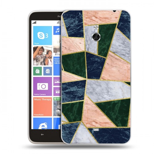 Дизайнерский пластиковый чехол для Nokia Lumia 1320 Геометрический мрамор