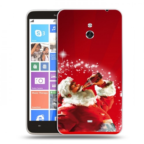 Дизайнерский пластиковый чехол для Nokia Lumia 1320 Дед мороз и Санта