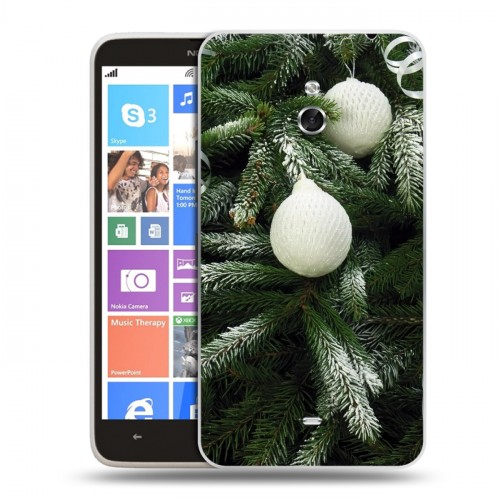 Дизайнерский пластиковый чехол для Nokia Lumia 1320 Новогодняя хвоя