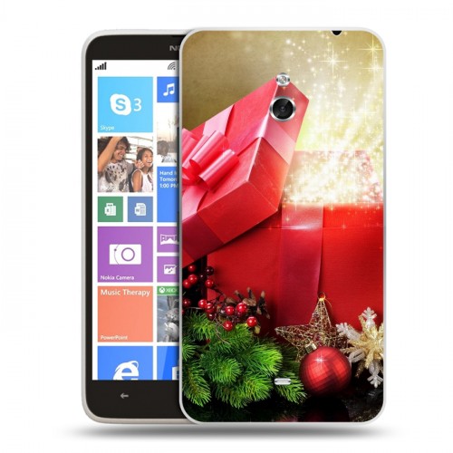 Дизайнерский пластиковый чехол для Nokia Lumia 1320 Новогодняя хвоя