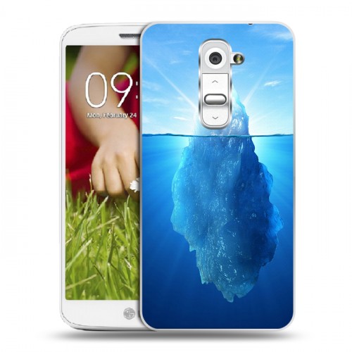 Дизайнерский пластиковый чехол для LG Optimus G2 mini Льды