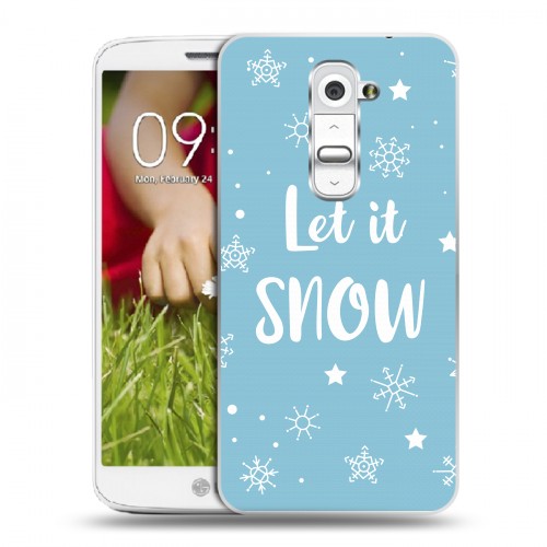 Дизайнерский пластиковый чехол для LG Optimus G2 mini снежинки