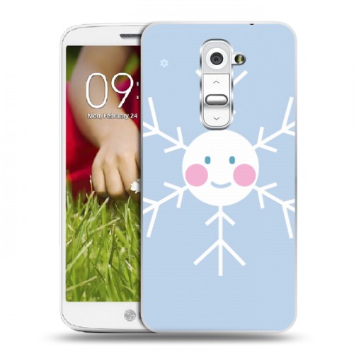 Дизайнерский пластиковый чехол для LG Optimus G2 mini снежинка