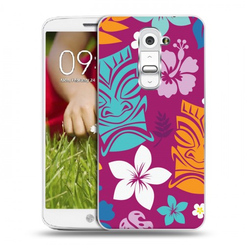 Дизайнерский пластиковый чехол для LG Optimus G2 mini Гавайские Шаблоны