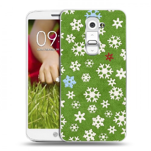 Дизайнерский пластиковый чехол для LG Optimus G2 mini Снежинки