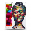 Дизайнерский пластиковый чехол для Huawei Honor 3x Портреты мазками