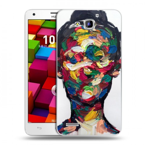 Дизайнерский пластиковый чехол для Huawei Honor 3x Портреты мазками