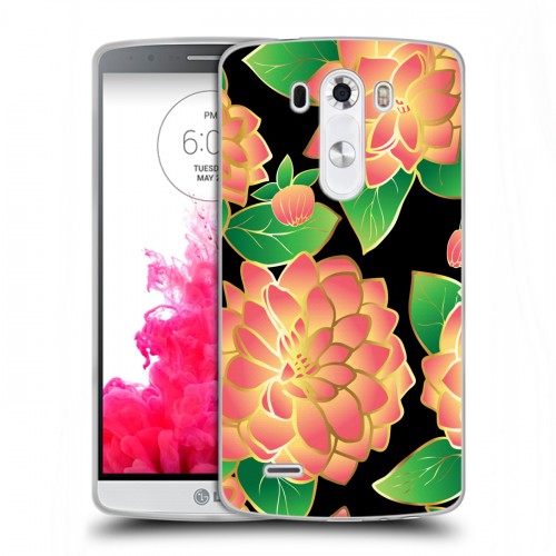 Дизайнерский пластиковый чехол для LG G3 (Dual-LTE) Люксовые цветы
