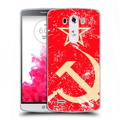 Дизайнерский пластиковый чехол для LG G3 (Dual-LTE) Флаг СССР 