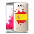 Полупрозрачный дизайнерский пластиковый чехол для LG G3 (Dual-LTE) флаг Испании
