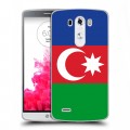 Дизайнерский пластиковый чехол для LG G3 (Dual-LTE) Флаг Азербайджана