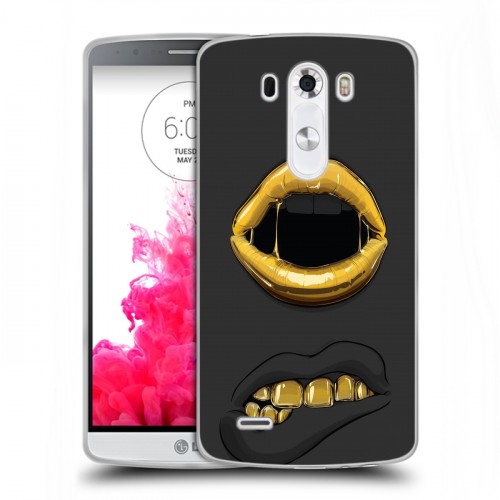 Дизайнерский силиконовый чехол для LG G3 (Dual-LTE) Черное золото