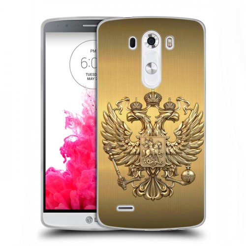 Дизайнерский пластиковый чехол для LG G3 (Dual-LTE) Флаг и герб России