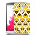 Дизайнерский пластиковый чехол для LG G3 (Dual-LTE) Пчелиные узоры