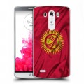 Дизайнерский пластиковый чехол для LG G3 (Dual-LTE) Флаг Киргизии
