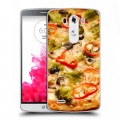 Дизайнерский пластиковый чехол для LG G3 (Dual-LTE) Пицца