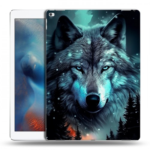 Дизайнерский пластиковый чехол для Ipad Pro Волк и луна