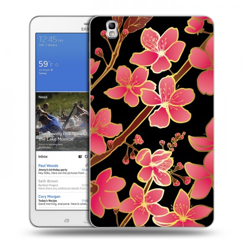 Дизайнерский силиконовый чехол для Samsung Galaxy Tab Pro 8.4 Люксовые цветы