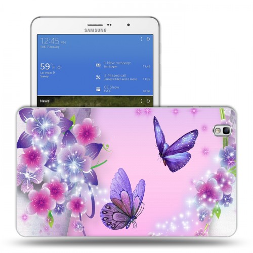 Дизайнерский силиконовый чехол для Samsung Galaxy Tab Pro 8.4 Бабочки
