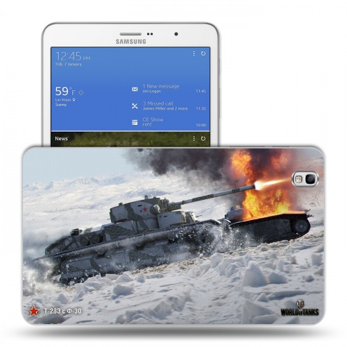 Дизайнерский силиконовый чехол для Samsung Galaxy Tab Pro 8.4 Танки