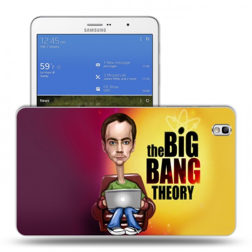 Дизайнерский силиконовый чехол для Samsung Galaxy Tab Pro 8.4 Теория большого взрыва 